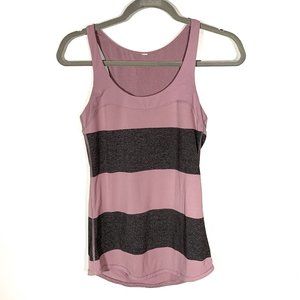 Lululemon Maeve & Grey Striped Tank Top Size 2